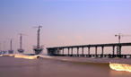 建设中的嘉绍跨江大桥